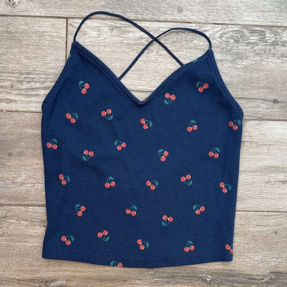 NWOT- American Eagle Outfitters Strappy Tank with Cherry Print